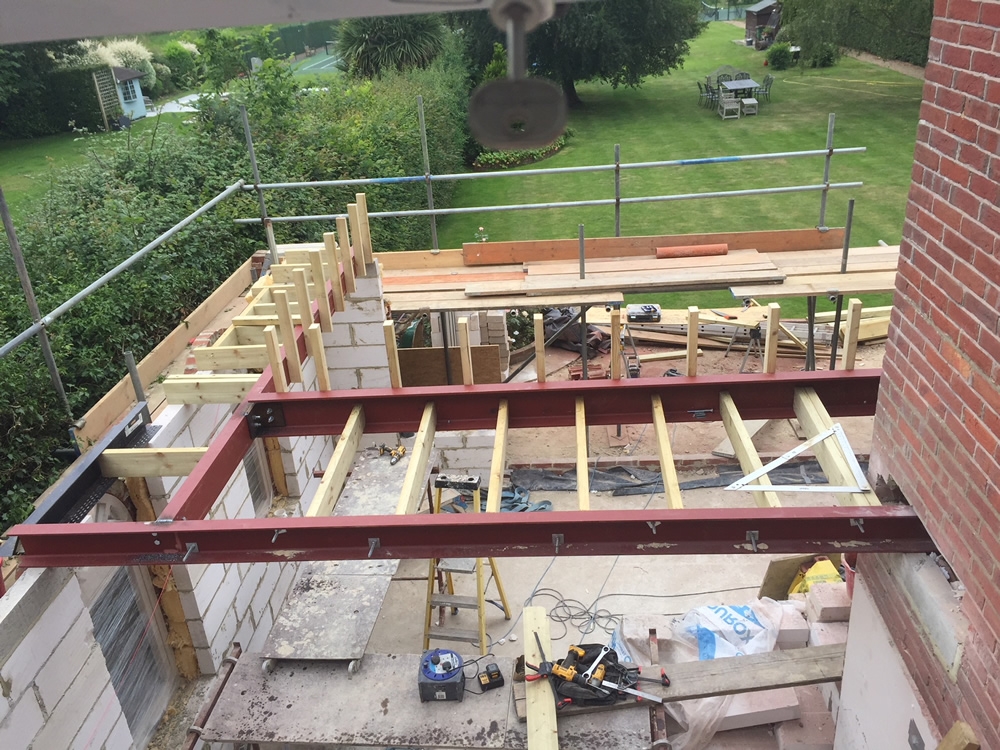 ORANGERY PROJECT STORY.  Steels framework to support orangery roofs to structural calculations