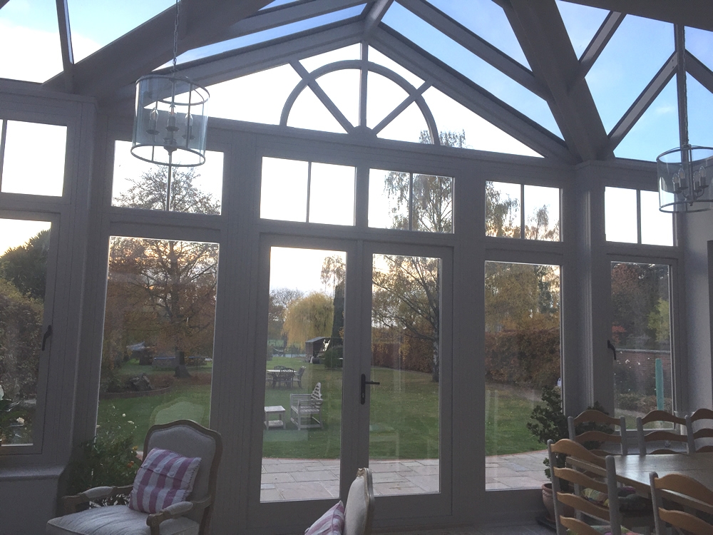 ORANGERY PROJECT STORY.  The orangery design affords worderful views of land and sky
