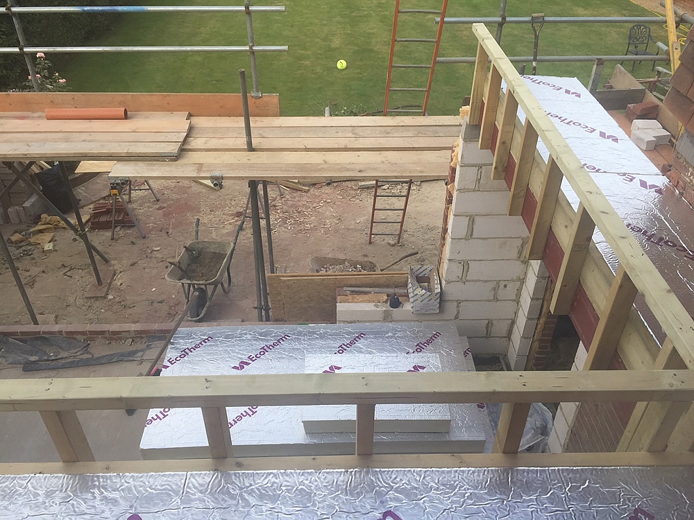 ORANGERY PROJECT STORY.  Insulation boards to form warm roof to building regulations thermal values for such orangeries