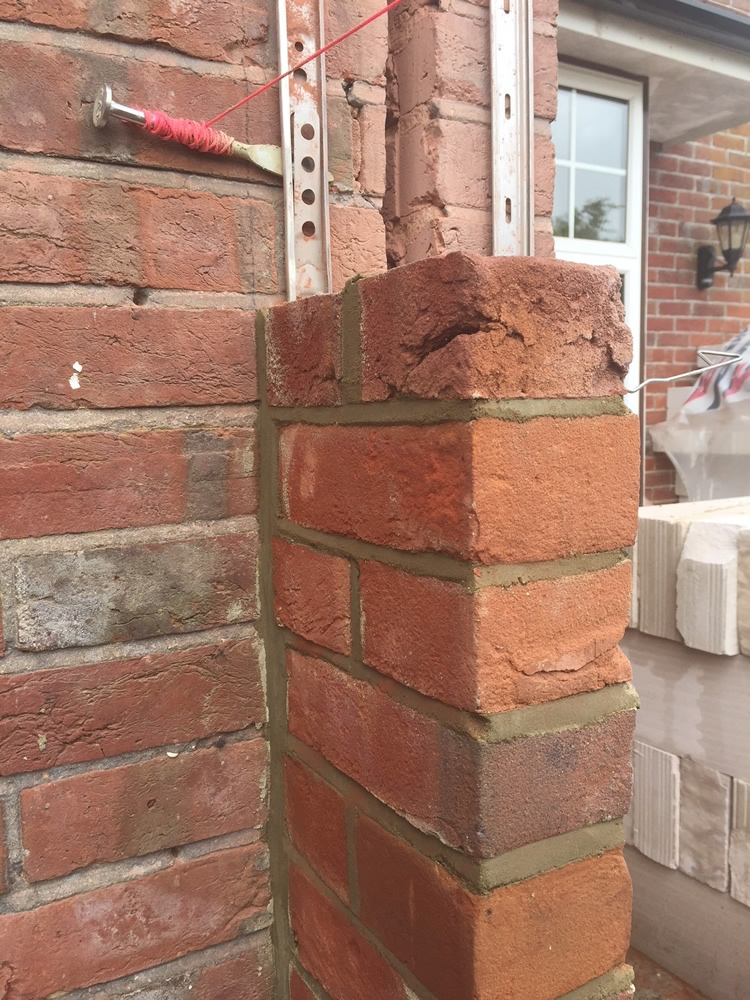 ORANGERY PROJECT STORY - Matching brickwork ... unlike previous extension work on the same house by other builders where bricks did not match