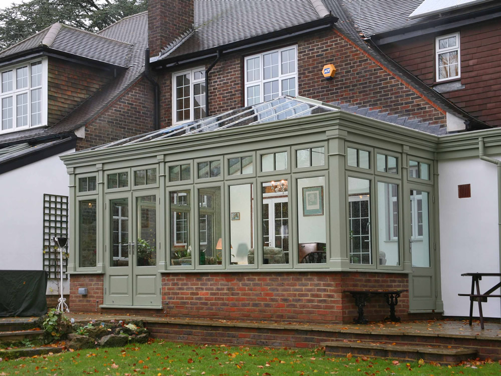 In keeping with the gabled roofs and Georgian detail this is a super conservatory