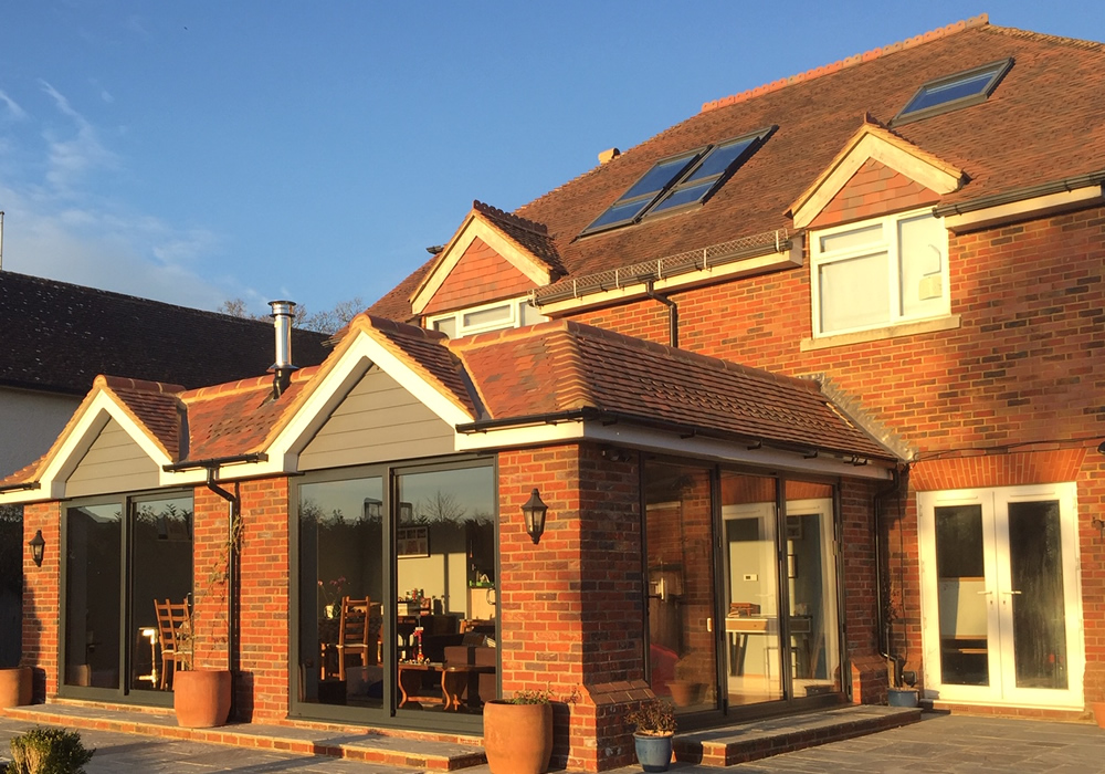  Example of a bespoke orangery to extend the kitchen